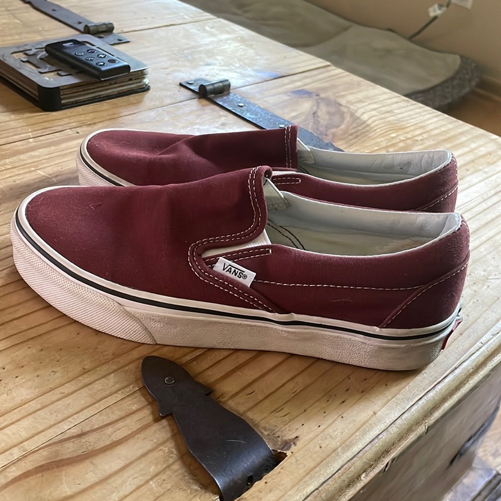 Red Slip-On Vans